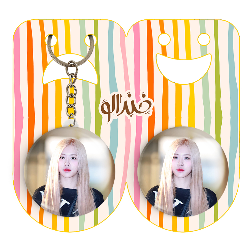 پیکسل خندالو مدل رزی بلک پینک کد 14426 به همراه جاکلیدی