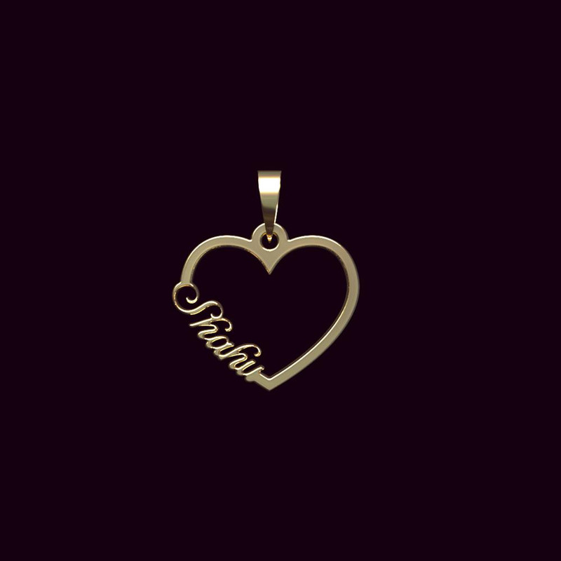 آویز گردنبند طلا 18 عیار زنانه مدوپد مدل اسم شاهو shahu کد PB1-10920