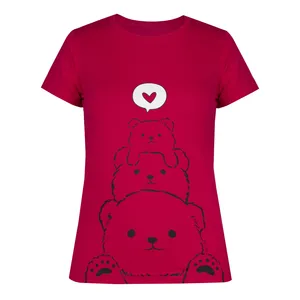 تی شرت آستین کوتاه زنانه آریان نخ باف مدل ZT2658