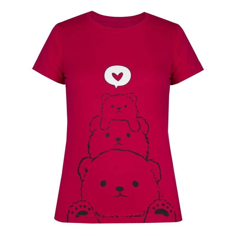 تی شرت آستین کوتاه زنانه آریان نخ باف مدل ZT2658