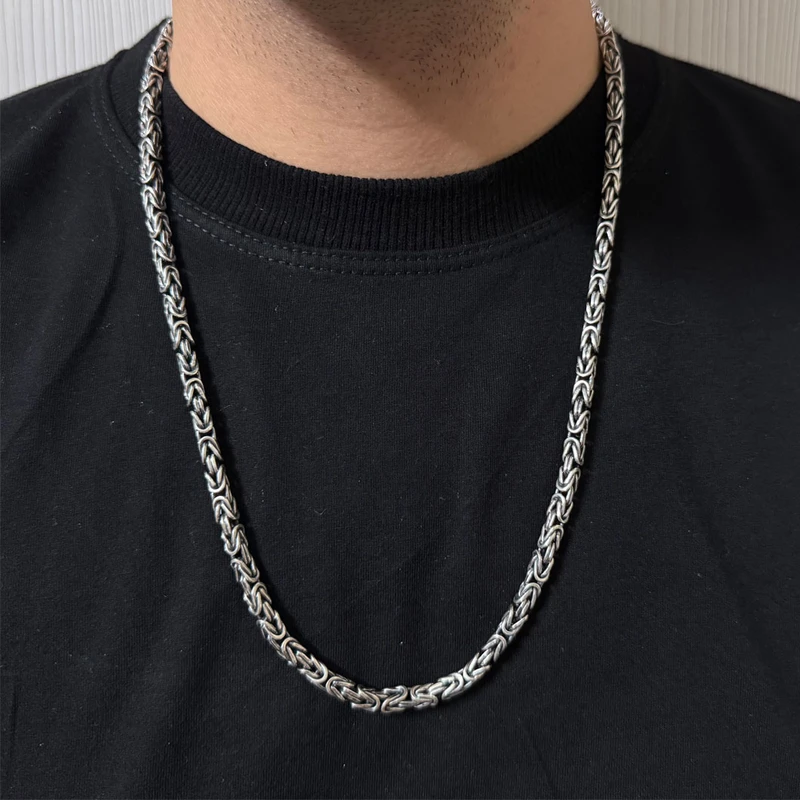 عکس شماره 4 : زنجیر نقره مردانه مدل n50