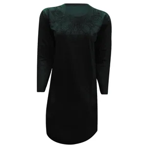 تونیک آستین بلند زنانه مدل نخی ویسکوز نگینی خرچنگ کد tm-2379 رنگ سبز