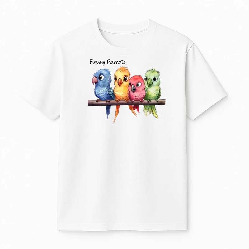 تی‌شرت آستین کوتاه پسرانه مدل پرنده ها کد v1 