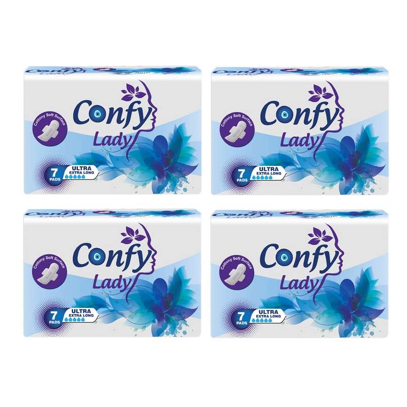 نوار بهداشتی کانفی لیدی مدل ULTRA EXTRA LONG 4 بسته 4 عددی