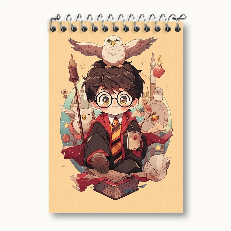 دفتر یادداشت 50 برگ خندالو طرح هری پاتر (Harry Potter) کد N2168