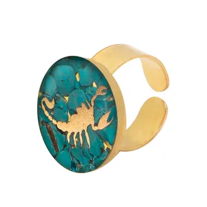 انگشتر طلا 24 عیار زنانه آلتین هنر طرح آبان کد 100085F