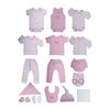 ست 18 تکه لباس نوزادی آدمک مدل پرنیان رنگ صورتی
