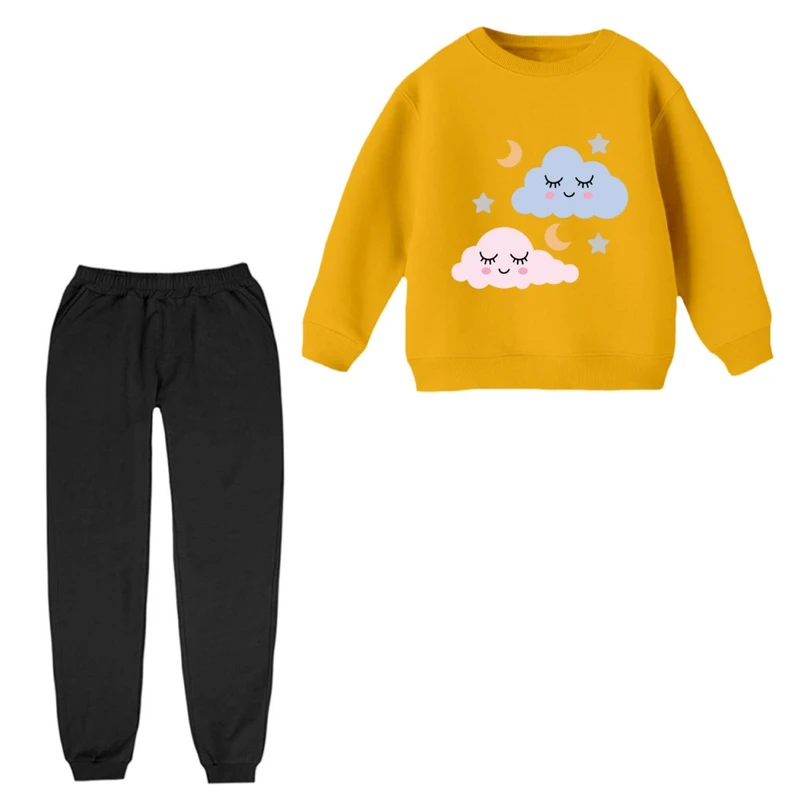 ست سویشرت و شلوار  بچگانه مدل ابر و ستاره