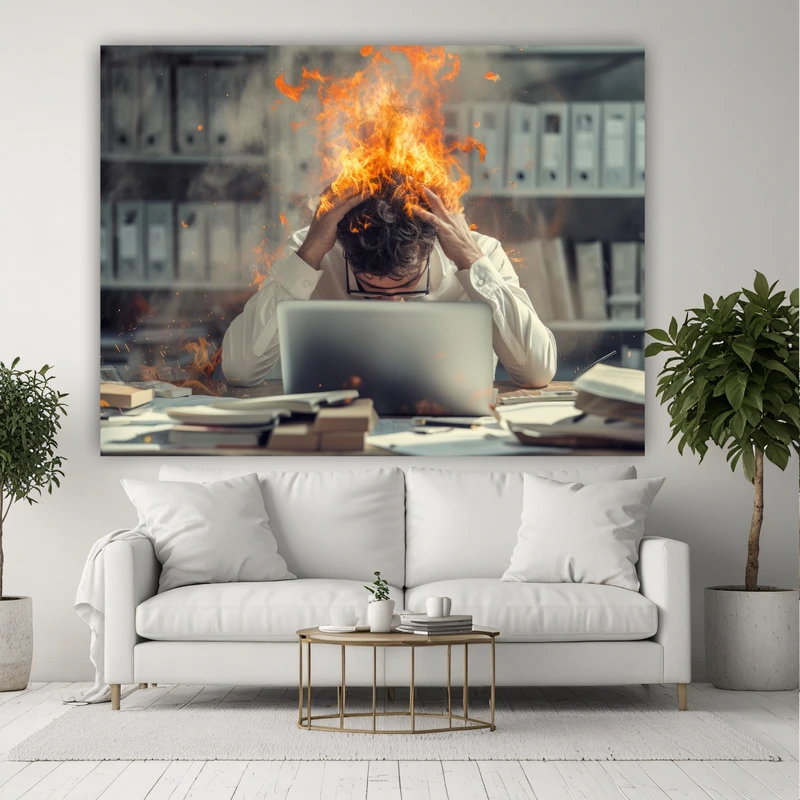 پوستر طرح مخمل مشغله کاری مدل آتش کد BK2073