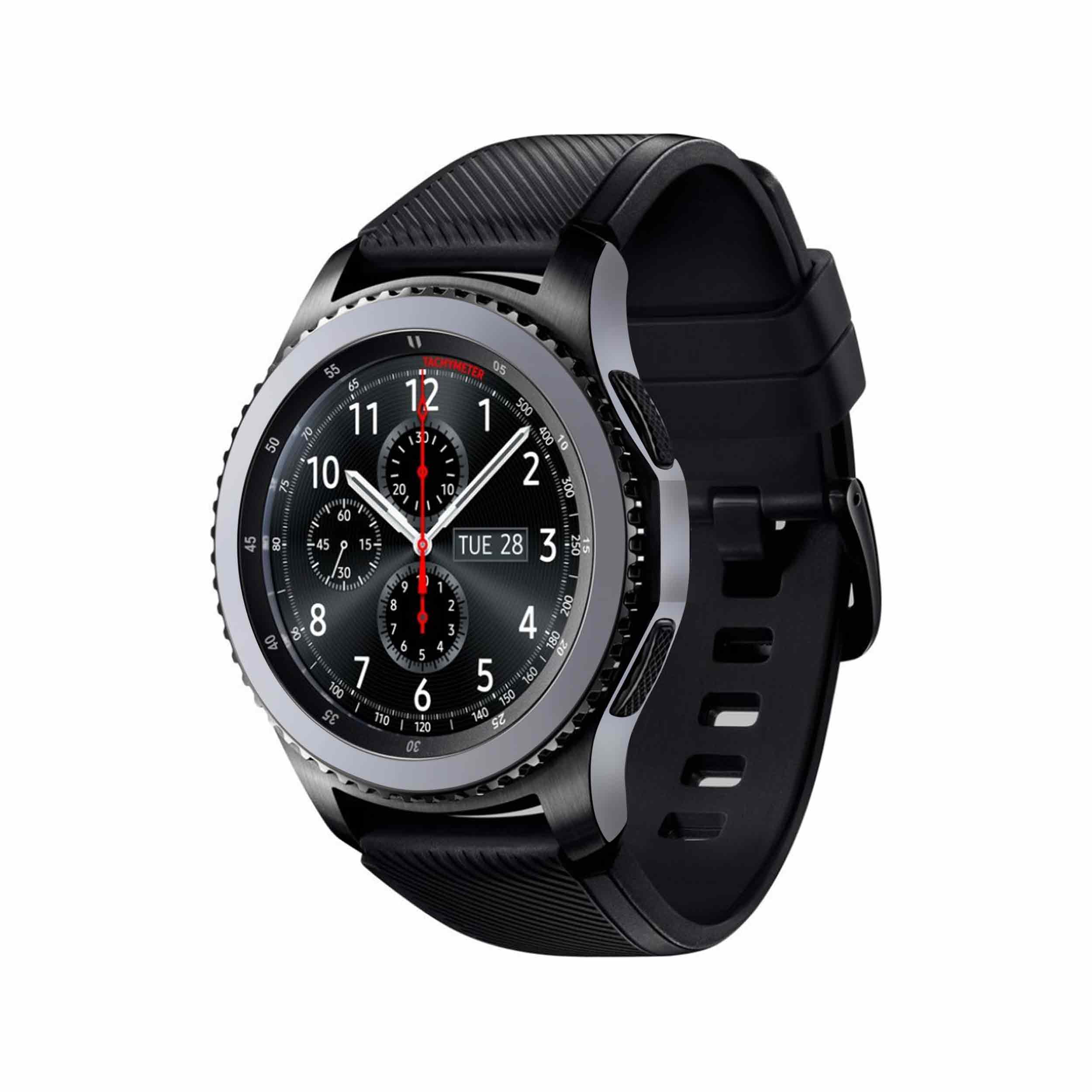برچسب ماهوت طرح Matte-Silver مناسب برای ساعت هوشمند سامسونگ Galaxy Gear S3 Frontier
