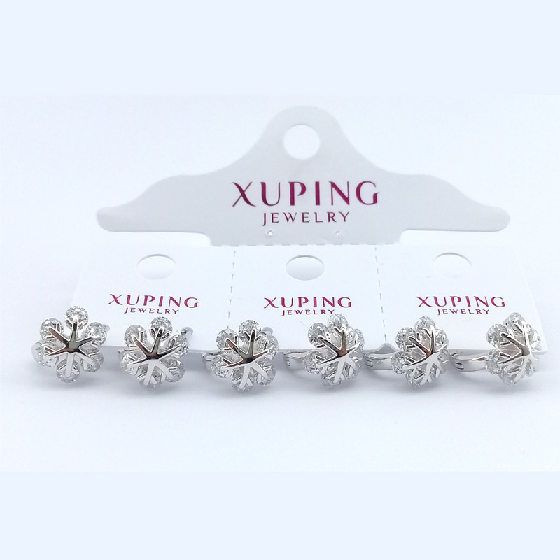 گوشواره دخترانه ژوپینگ مدل برف کد 3865