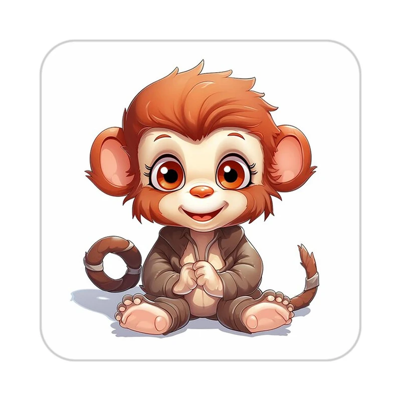 زیر لیوانی کاکتی طرح حیوانات کارتونی مدل mp28164