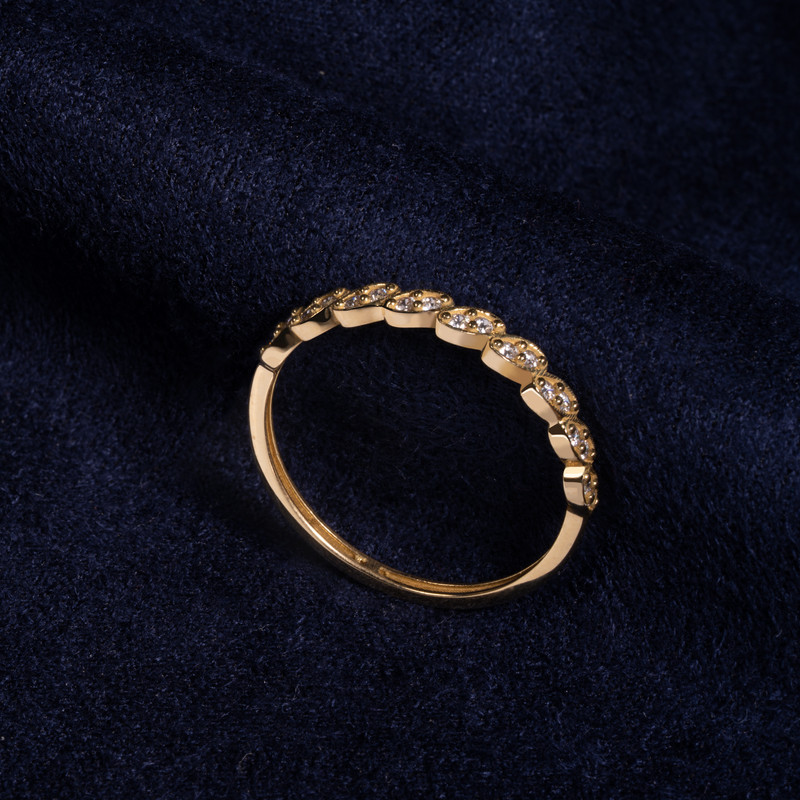 انگشتر طلا 18 عیار زنانه جواهری سون مدل 3214