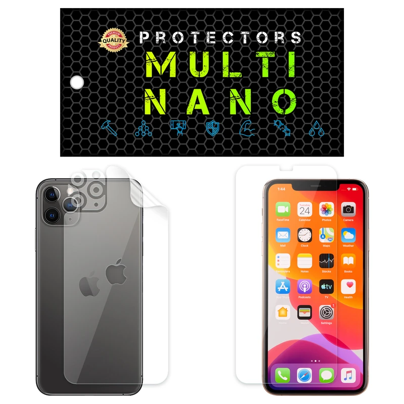 محافظ صفحه نمایش مولتی نانو مدل X-SFT مناسب برای گوشی موبایل اپل iPhone 11 Pro Max به همراه محافظ پشت گوشی