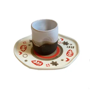 ست ماگ و پیش دستی سرامیکی مدل پاییزی