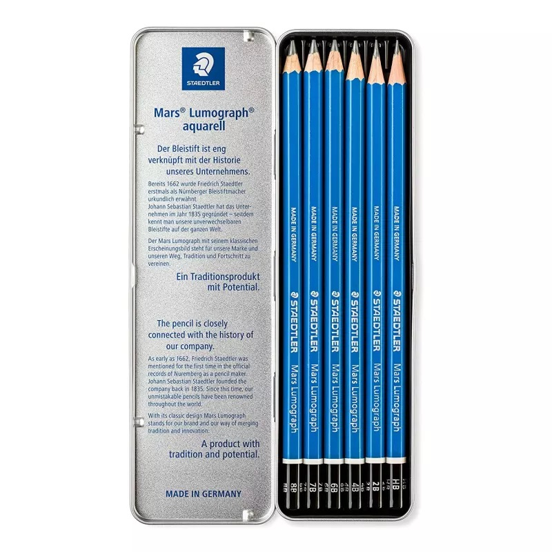 مداد طراحی استدلر مدل Mars Lumograph 100 G6 مجموعه 6 عددی