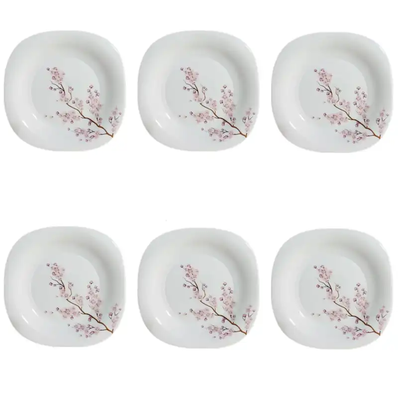 بشقاب غذاخوری مدل توسکا کد 448 بسته 6 عددی