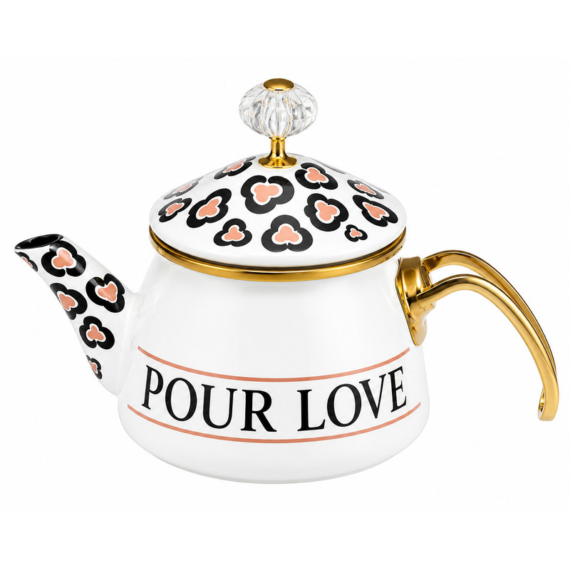 ست کتری و قوری شاهین مدل Pour Love گنجایش کتری 2.1 لیتر گنجایش قوری 1 لیتر