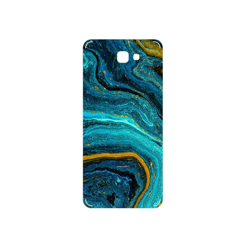 برچسب پوششی ماهوت مدل Turquoise marblewith golden streaks مناسب برای گوشی موبایل سامسونگ Galaxy J7 Prime