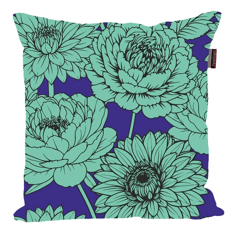 کوسن پاد آفرین مدل فانتزی طرح گل و برگ کد PK40647