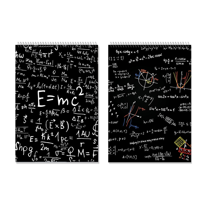 دفتر شطرنجی 100 برگ مدل فيزيک و رياضی مجموعه 2 عددی