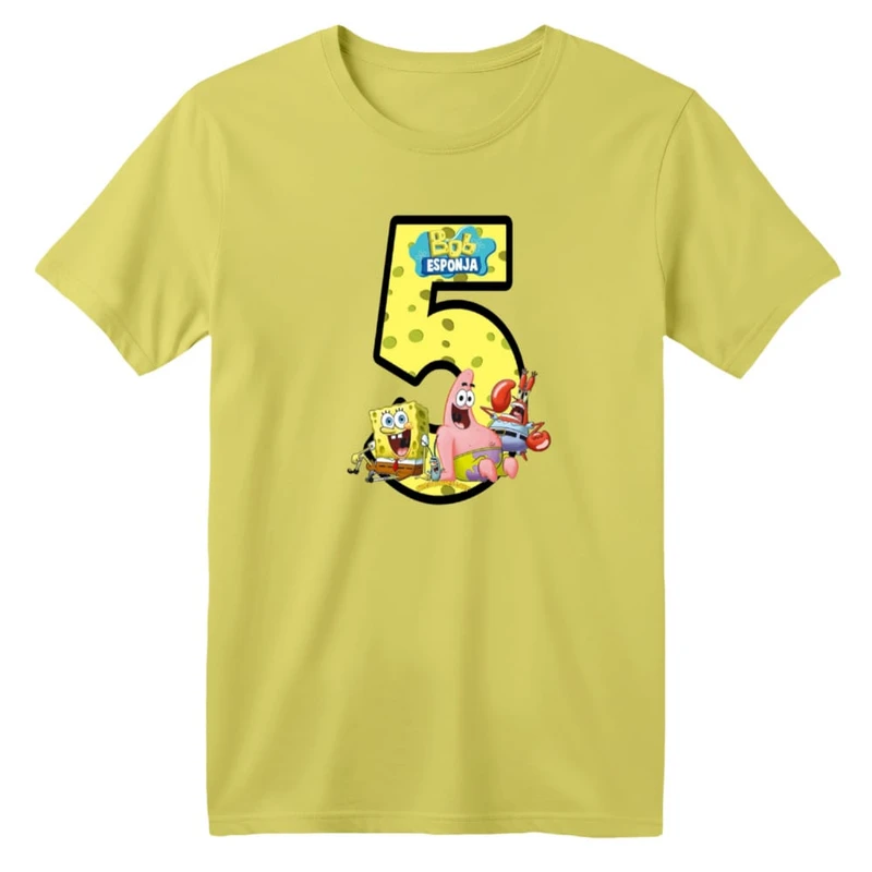 تی شرت آستین کوتاه بچگانه مدل باب اسفنجی کد ۷