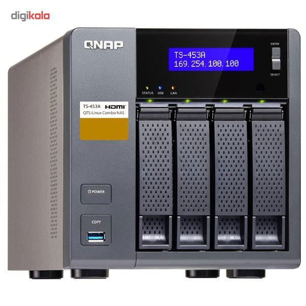 ذخیره ساز تحت شبکه کیونپ مدل TS-453A ظرفیت 4 گیگابایت