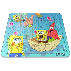 پازل 54 تکه نمااستور طرح باب اسفنجی و دوستان کد 1018