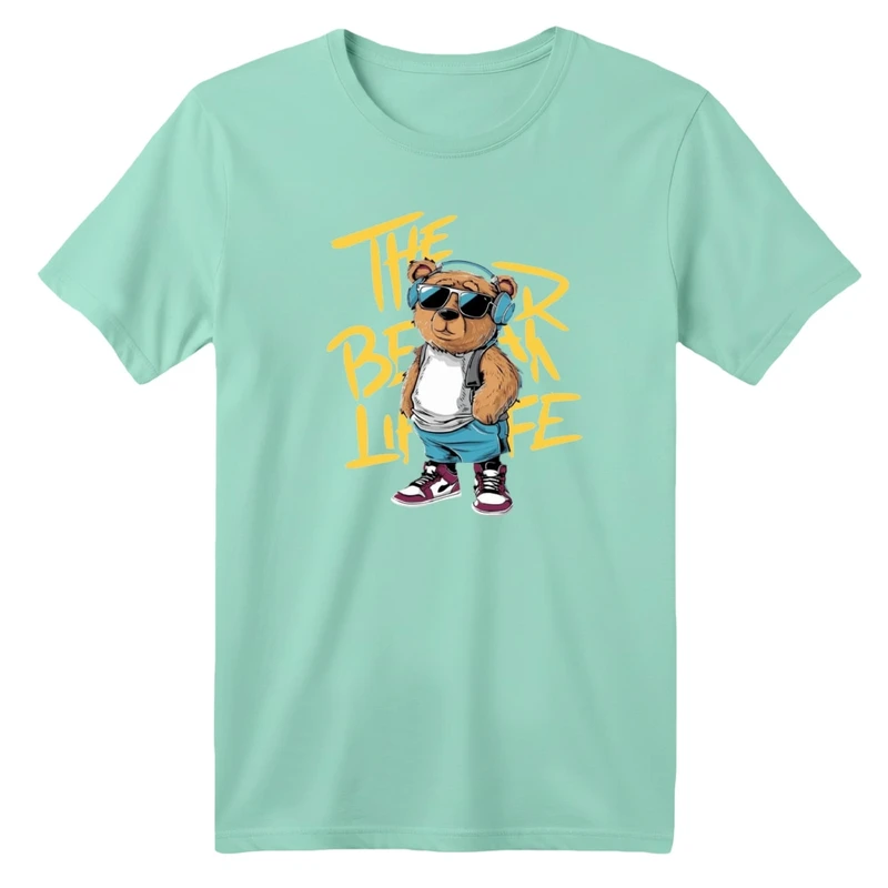 تی شرت آستین کوتاه بچگانه مدل تدی هدفون