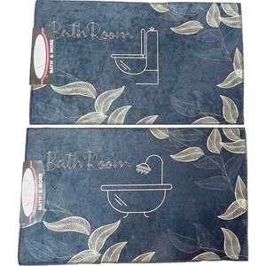 پادری طرح حمام و سرویس بهداشتی کد 85 سایز 50x80 سانتی متر مجموعه دو عددی