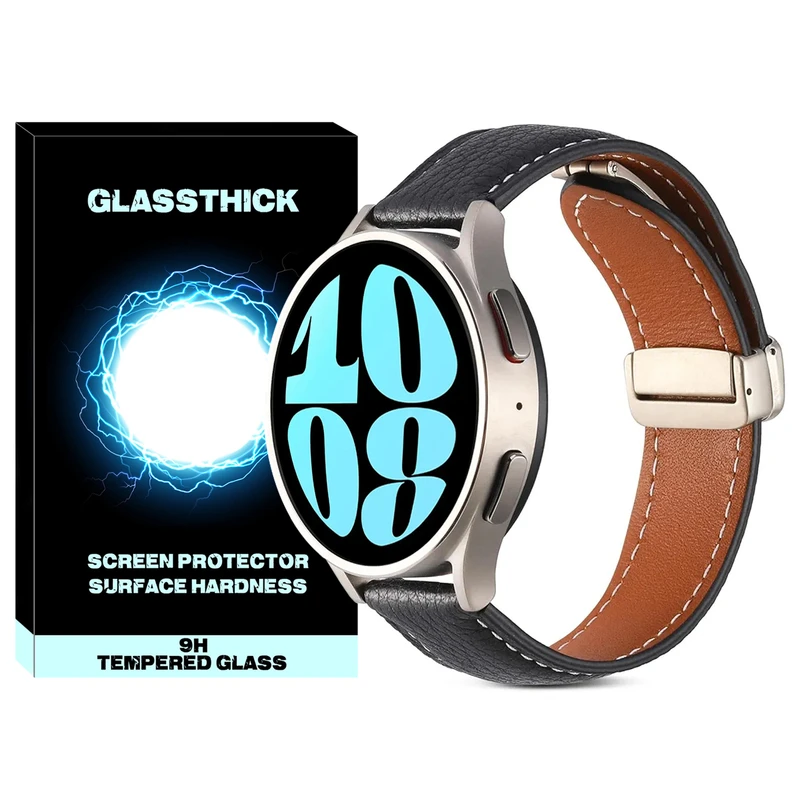 بند گلستیک مدل Mag Leather GL مناسب برای ساعت هوشمند Galaxy Watch 6 classic 43mm / 6 classic 47mm