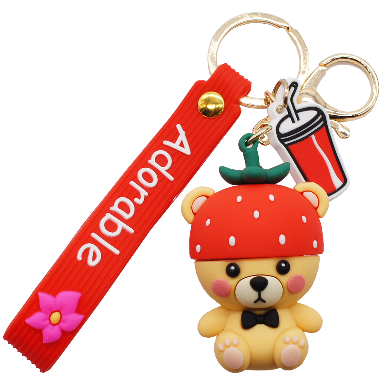 آویز عروسکی طرح خرس مدل Bear_Strawberry