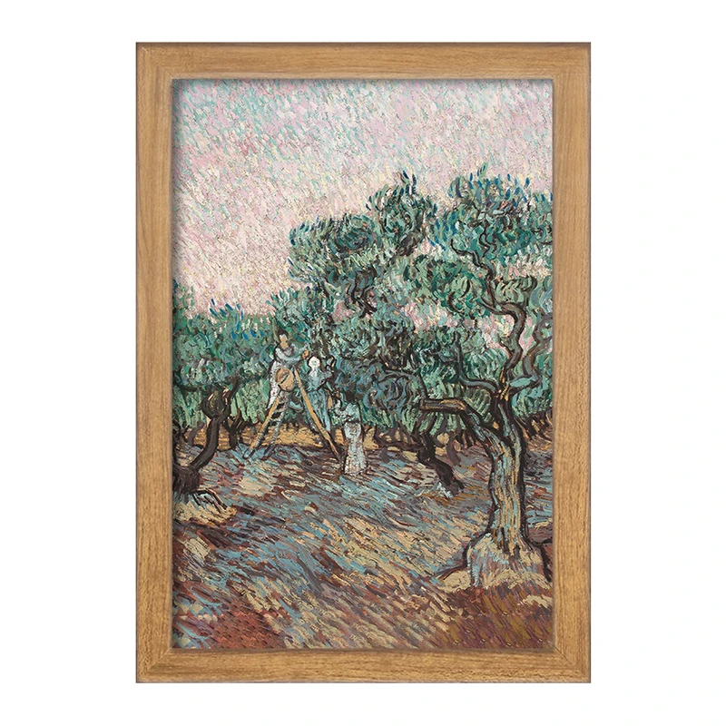 تابلو خندالو مدل زنان در حال چیدن زیتون ونسان ونگوگ (Van Gogh) کد 36783