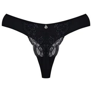 شورت زنانه لین مدل گیپوری کد 4681-717 رنگ مشکی