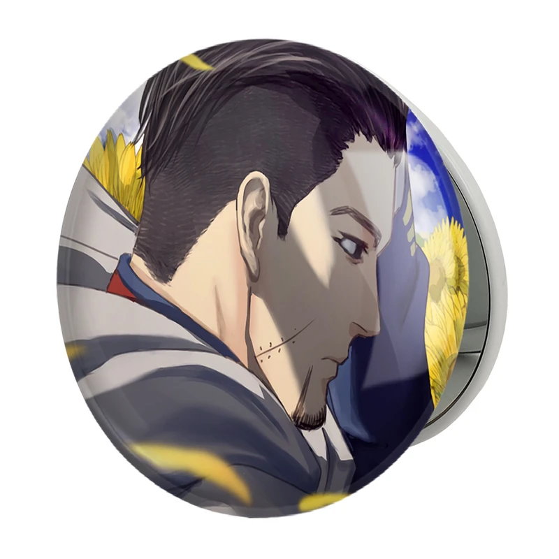 آینه جیبی خندالو طرح هیاکونوسکه انیمه کامویی طلایی Golden Kamuy مدل تاشو کد 23735 