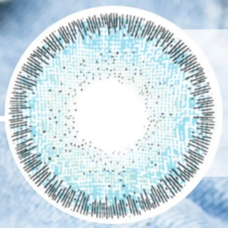 لنز چشم رویال ویژن کد 381 رنگ آبی آکوا دور دار