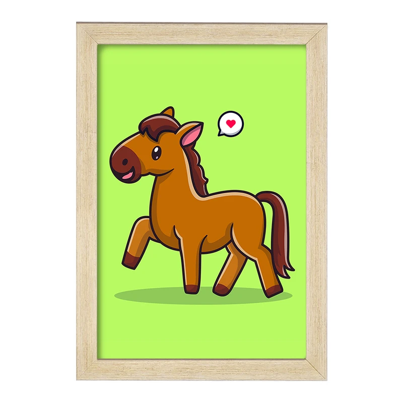 تابلو خندالو مدل حیوانات بامزه اسب کد 29664