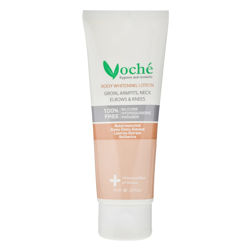 امولسیون روشن کننده بدن وچه مدل vo-01 مناسب انواع پوست حجم 75 میلی-لیتر