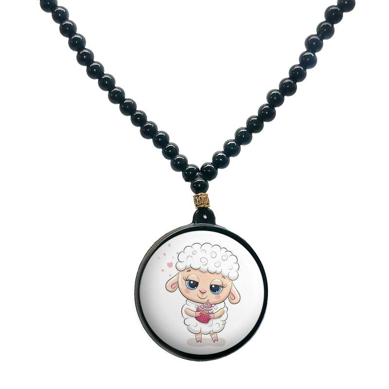 گردنبند پرمانه طرح حیوانات کیوت کد pmd.21380 مدل دو طرفه