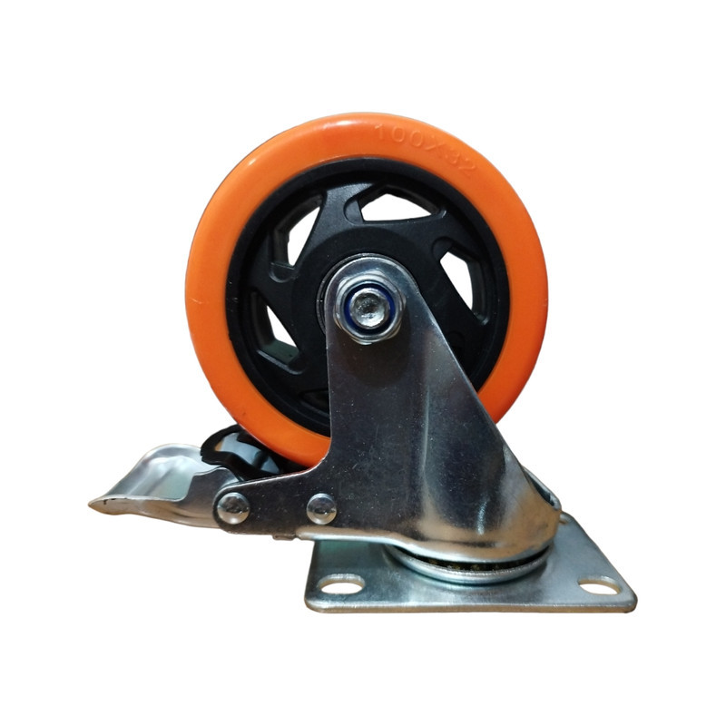 چرخ کفی گردان مدل ترمزدار کد 3-59-POL-125GT