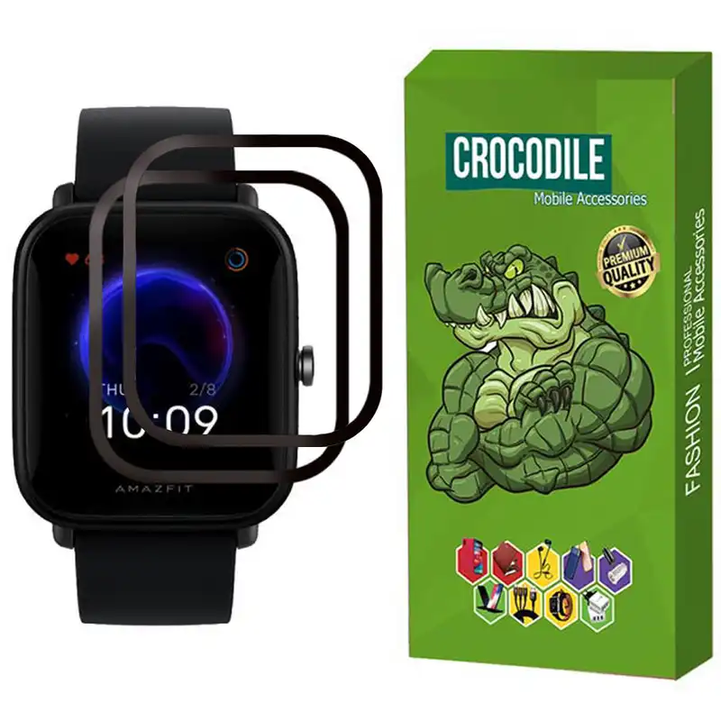 محافظ صفحه نمایش کروکودیل مدل C-PWM مناسب برای ساعت هوشمند امیزفیت  Bip U بسته 2 عددی