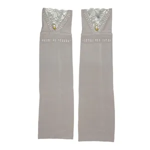 ساق دست زنانه مدل گیپور مروارید ریون کریستال کد S-119