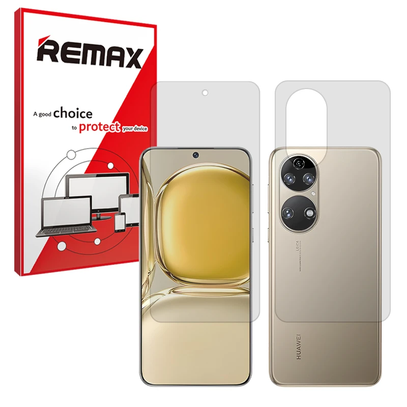 محافظ صفحه نمایش مات ریمکس مدل Resistant مناسب برای گوشی موبایل هوآوی P50 Pro به همراه محافظ پشت گوشی