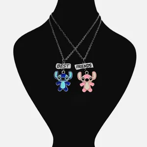 گردنبند مدل دوستی استیچ و انجل  مجموعه 2 عددی