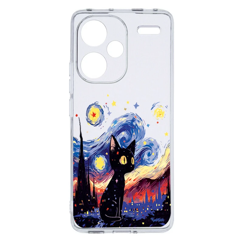 کاور طرح Black Cat مناسب برای گوشی موبایل شیائومی Redmi Note 13 Pro Plus