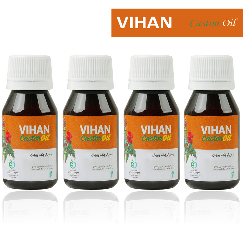 روغن کرچک ویهان کد 24301 حجم 40 میلی لیتر مجموعه 4 عددی