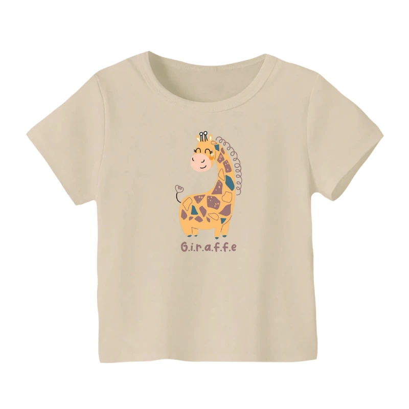 تی شرت آستین کوتاه بچگانه مدل زرافه کد ۱۹