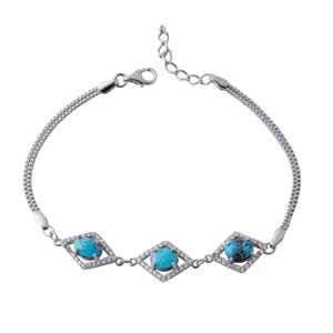     دستبند نقره زنانه بازرگانی میلادی کد DP_090