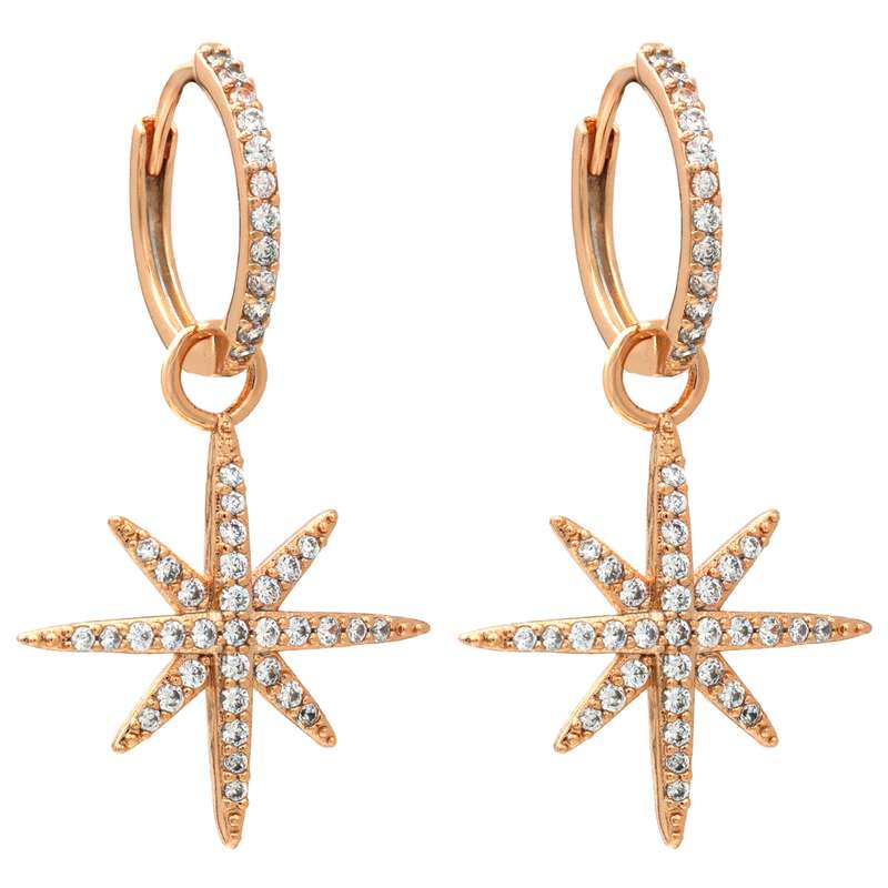 گوشواره زنانه ژوپینگ مدل ستاره نگین دار کد TE-203 گوشواره زنانه ژوپینگ مدل ستاره نگین دار کد TE-203