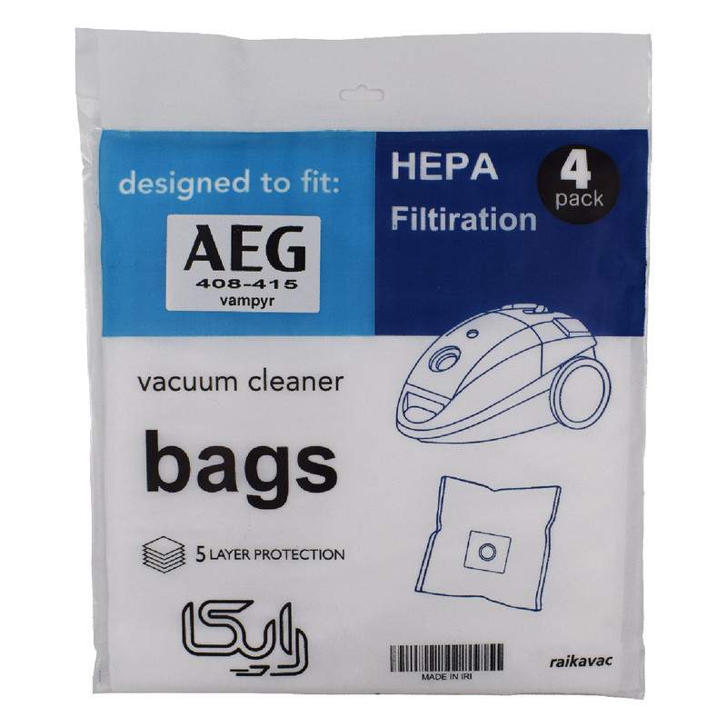 پاکت جاروبرقی مدل هپا رایکا سه بسته 4 عددی مناسب برای جاروبرقی آاگ 408-415 - Vampyr